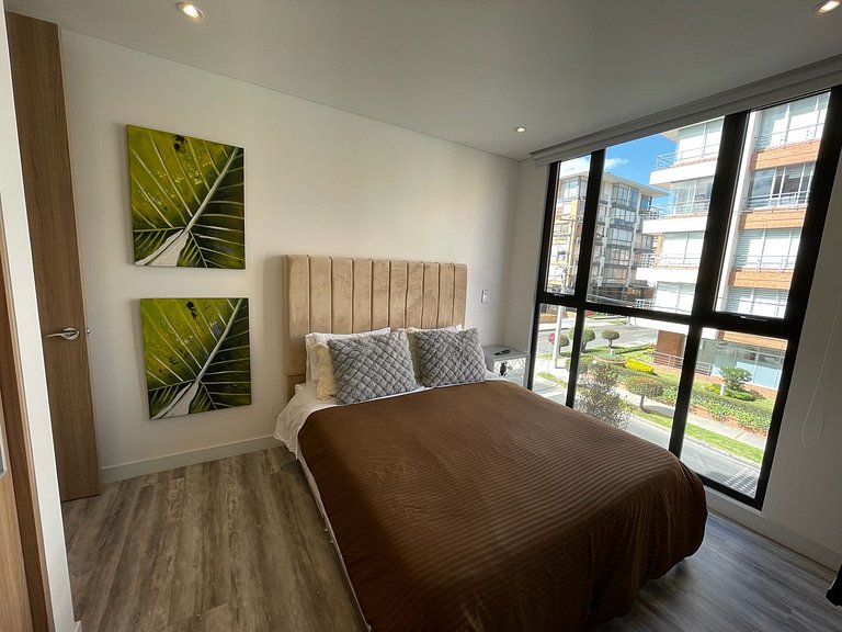 1 hab con terraza privada y BBQ en Chicó