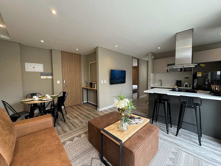 2 hab con terraza privada y balcón en Chicó