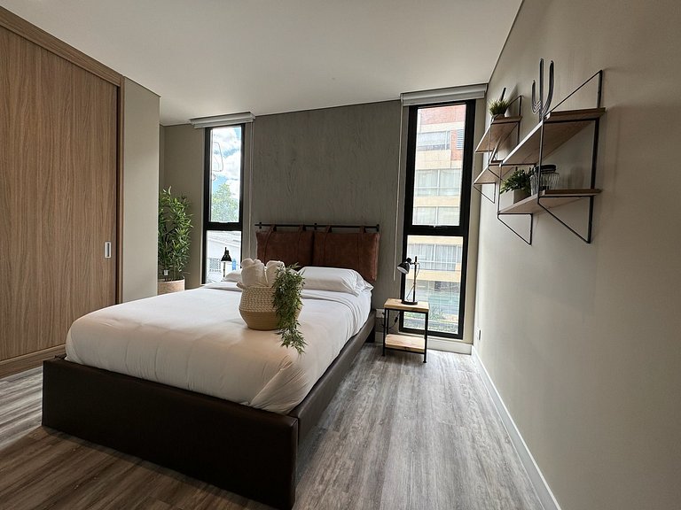 2 hab con terraza privada y balcón en Chicó