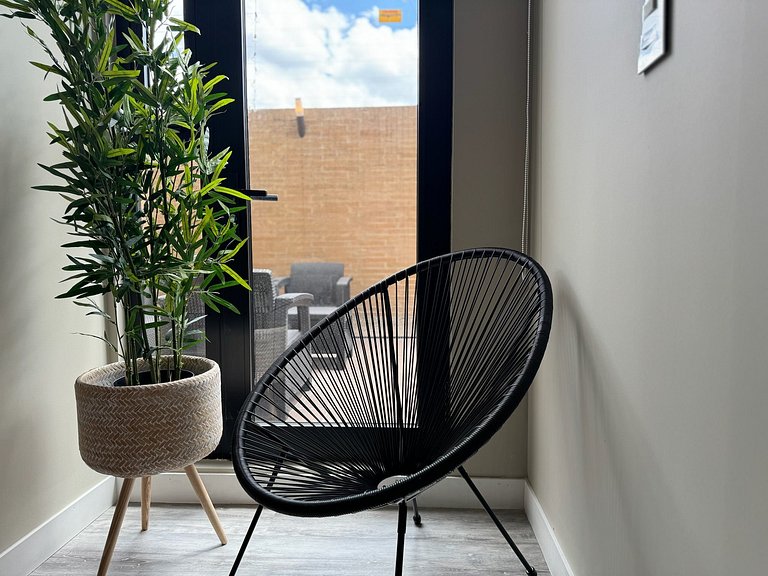 2 hab con terraza privada y balcón en Chicó