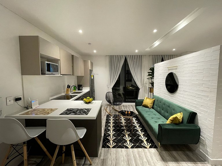 Loft de 1 hab con balcón y vista en Chicó