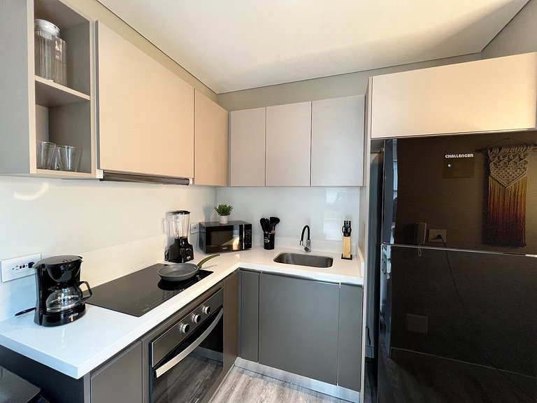 Comfy 1BR with balcony and gym in Chicó
