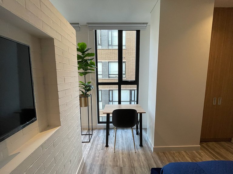 Loft de 1 hab con parqueadero gratis en Chicó